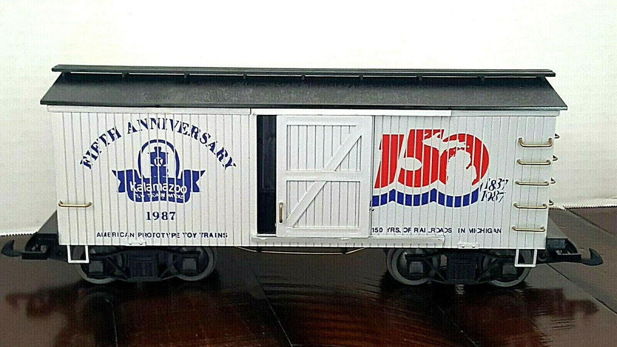 KALAMAZOO TRAINS ~G SCALE ~ 5th ANNIVERSARY -150 YEARS OF RAILROADING 1837-1987