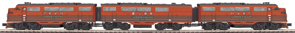 MTH Lehigh Valley O Scale Premier FT ABA Diesel Set - With Proto-Sound 2.0 w/ Extra B-Unit