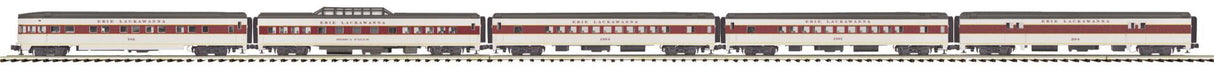 MTH 20-6587 Lackawanna O Scale Premier 5-Car 70' Streamlined Passenger Set (Smooth Sided)