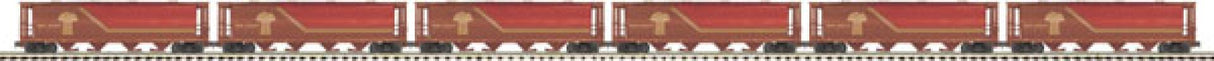 MTH 20-90337 Saskatchewan O Scale Premier 6-Car 100 Ton Hopper Car Set
