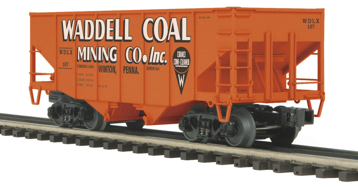 MTH 20-97200 Waddell Coal (MTHRRC) O Scale Premier 2-Bay Fish Belly Hopper Car