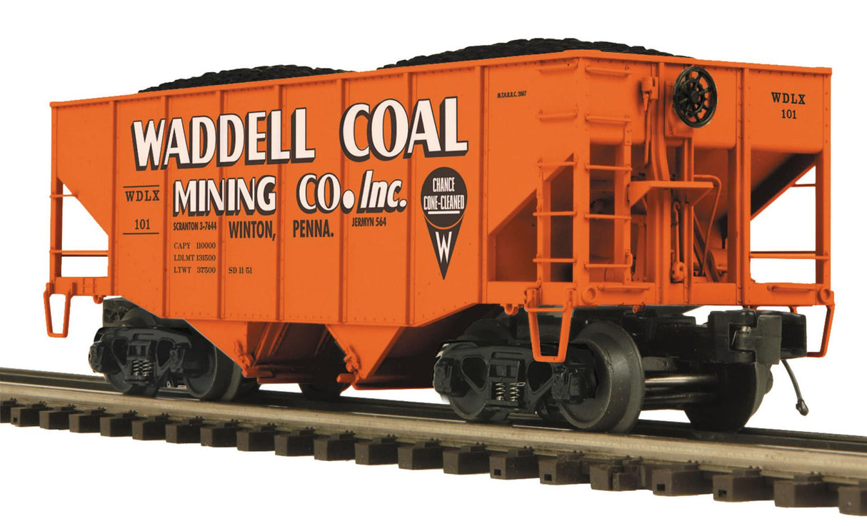 MTH 20-97232 Waddel Coal O Scale Premier 2-Bay Fish Belly Hopper Car