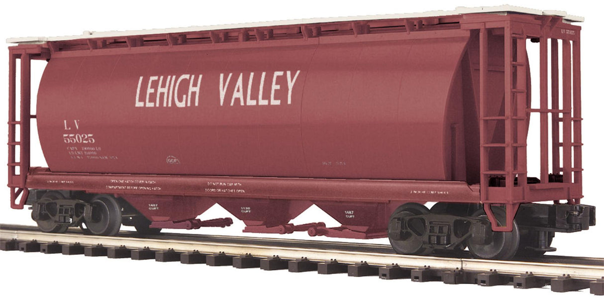 MTH 20-97548 Lehigh Valley O Scale Premier 3-Bay Cylindrical Hopper Car