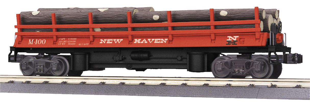 MTH 20-98592 New Haven O Scale Premier Operating Log Dump Car New in Box