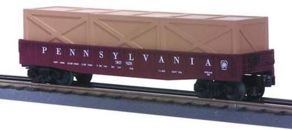 MTH RailKing 30-7209 Pennsylvania Semi Scale Gondola & 3 Crates