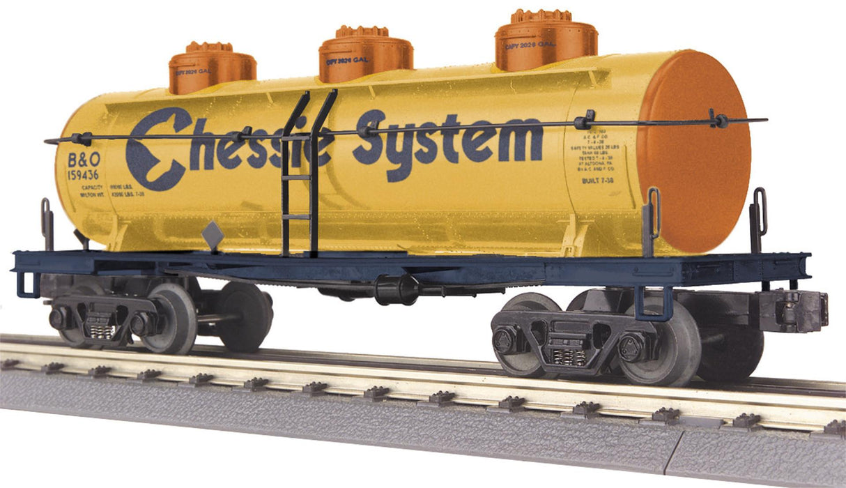 MTH 30-73203 Chessie O Gauge RailKing 3-Dome Tank Car