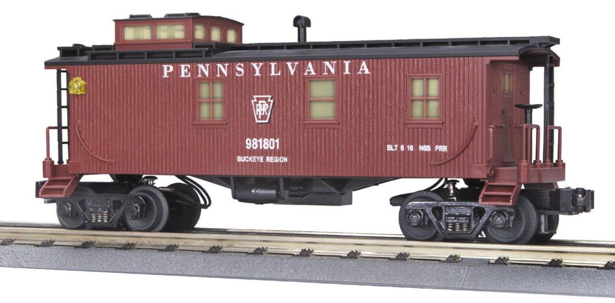 MTH Pennsylvania O Gauge RailKing Woodsided Caboose 30-7722