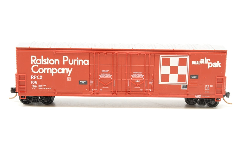 Atlas #6504 Ralston Purina Evans 53' Double-Plug Door Box Car (3-Rail)