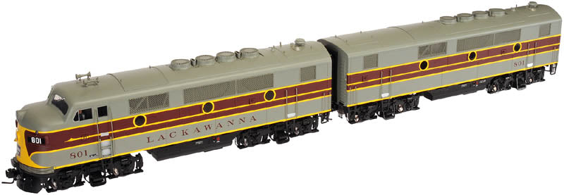 Atlas #1613 Lackawanna A-B-A Set F-2/F-3 Ph. 1 TMCC (3-Rail)