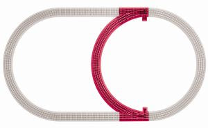 Lionel 12028 O RTR FasTrack Inner Passing Loop Pack