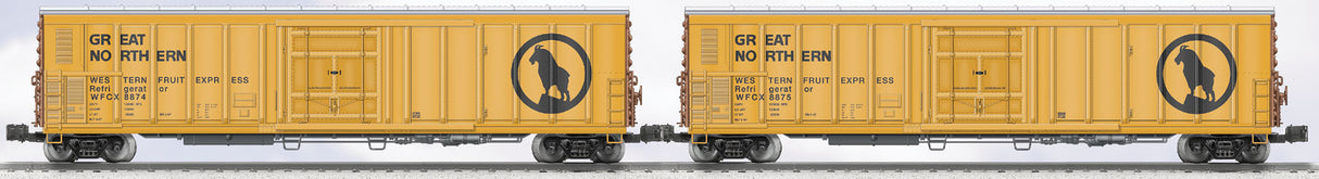 Great Northern-Western Fruit Express 57' Mechanical Refrigerator Car 2-Pack #8874,#8875