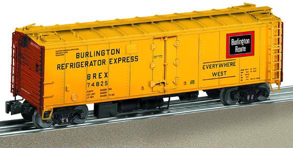 Lionel 6-17339 Burlington Refrigerator Express Steel-sided Refrigerator Car #74825