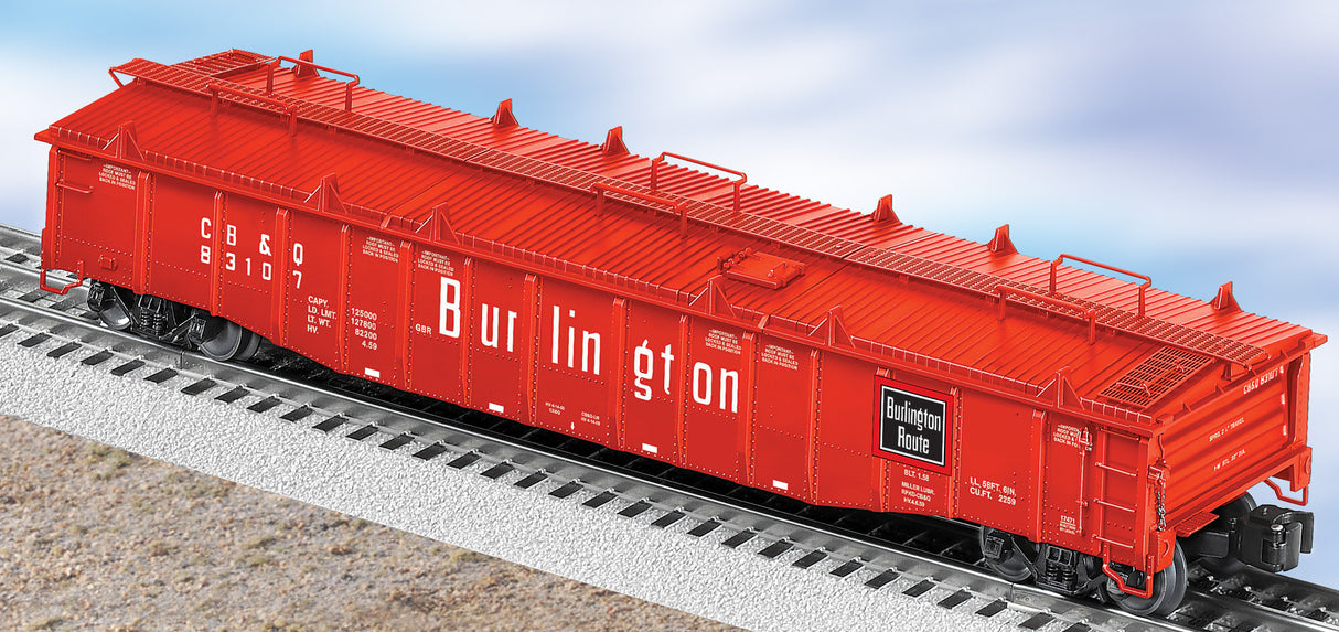 Lionel 6-17471 Burlington PS-5 Gondola w/covers #83107