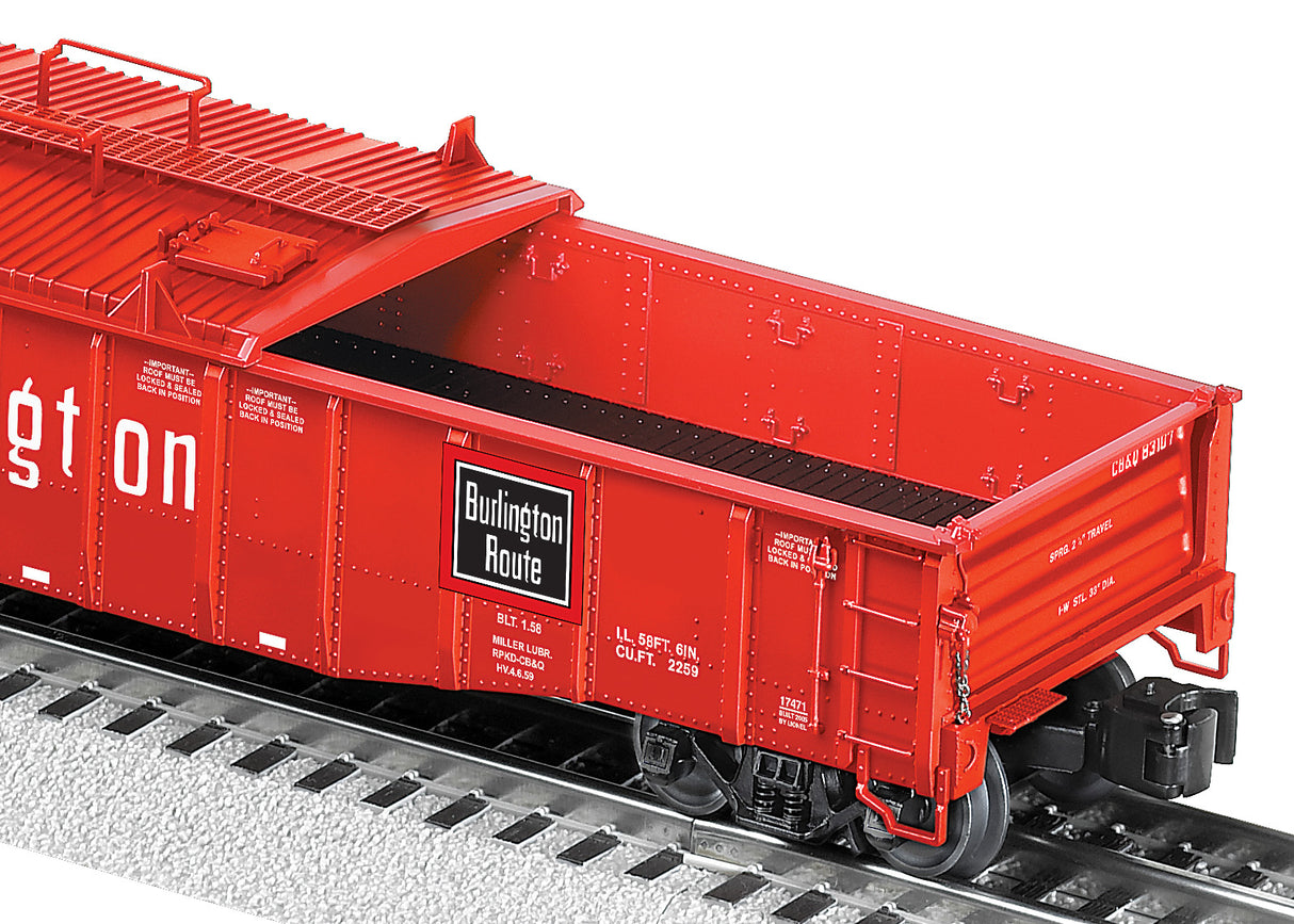 Lionel 6-17471 Burlington PS-5 Gondola w/covers #83107