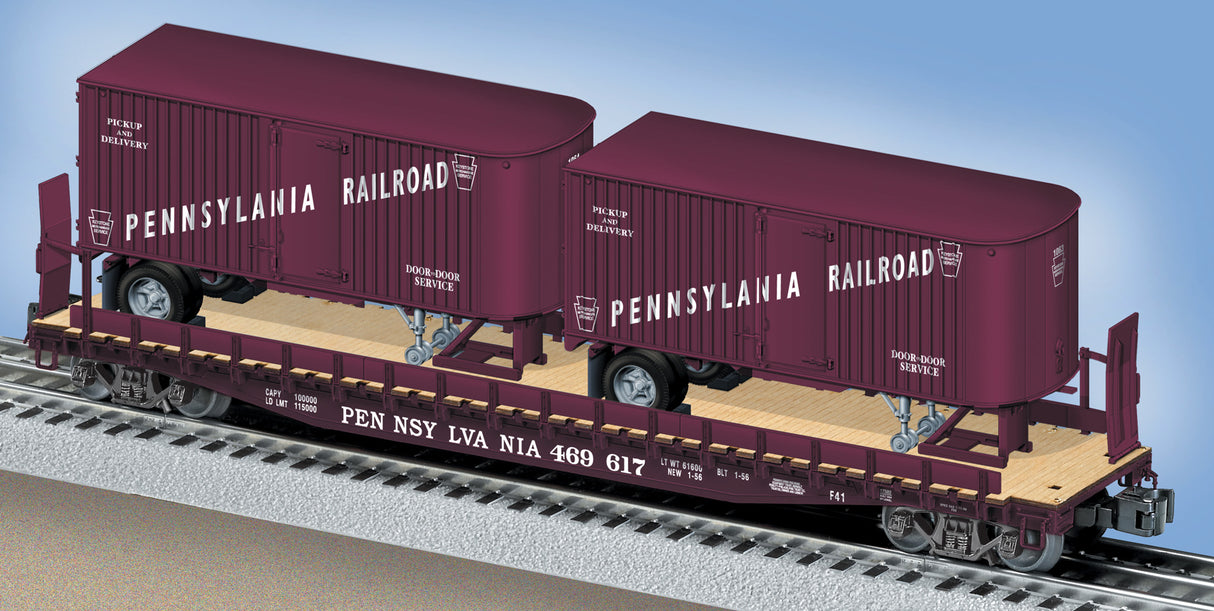 Lionel 6-17582 Pennsylvania PS-4 Flatcar with Piggyback Trailers #469617