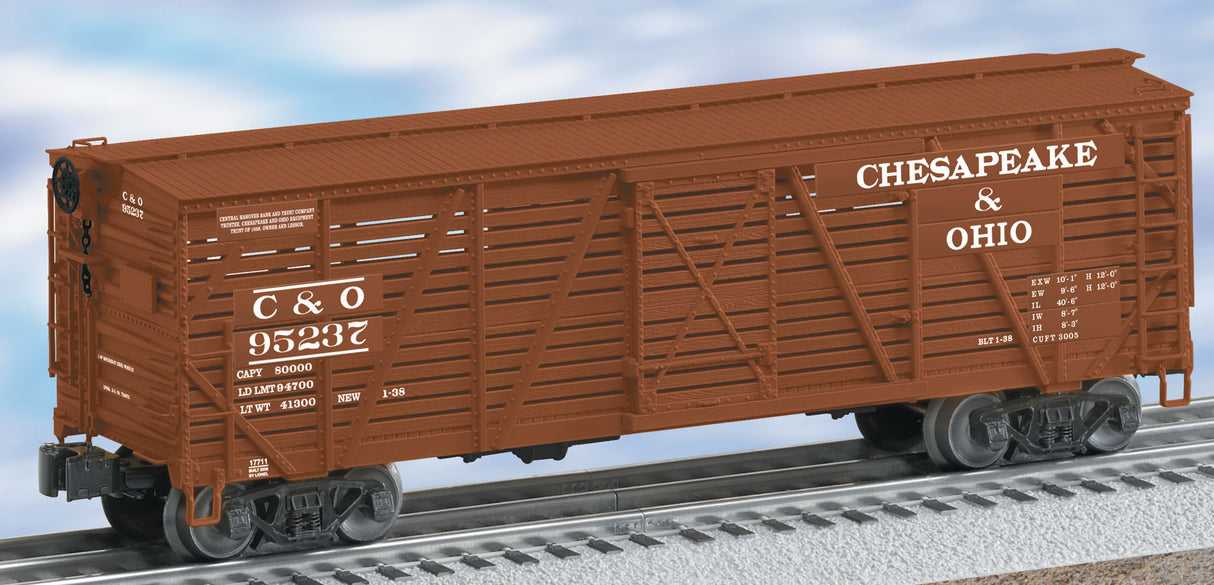 Lionel 6-17711 Chesapeake & Ohio ACF 40-Ton Stock Car #95237