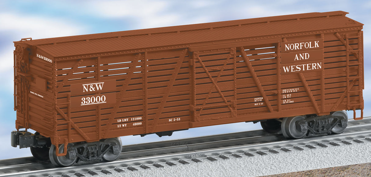 Lionel 6-17712 Norfolk & Western ACF 40-Ton Stock Car #33000