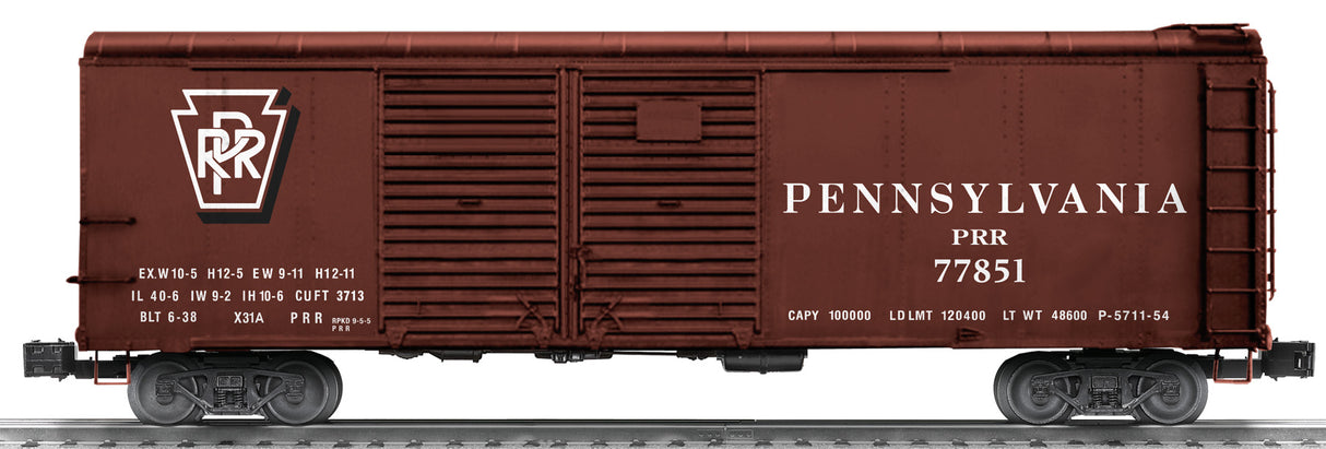 Lionel 6-17735 Pennsylvania Scale X31A Round-roof Boxcar #77851