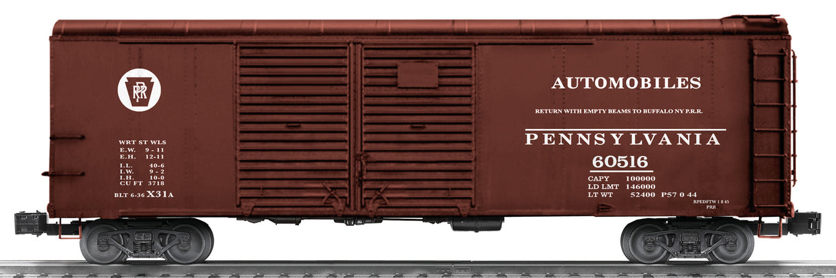 Lionel 6-17736 Pennsylvania Scale X31A Round-roof Boxcar #60516
