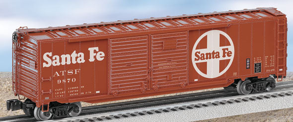 Lionel 6-27218 Atchison, Topeka, and Santa Fe Double-Door Boxcars with End Doors #9870