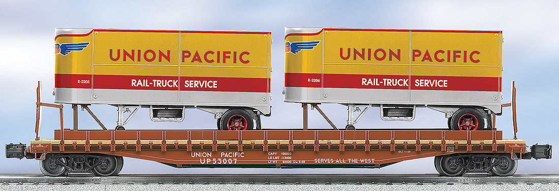 Lionel 6-27519 Union Pacific PS-4 Flatcar with Piggyback Trailers #53007