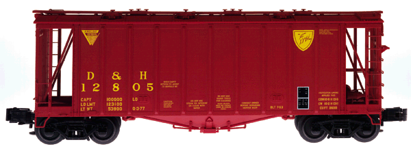 Atlas #6351 Delaware and Hudson GATX Airslide Covered Hopper (3-Rail)