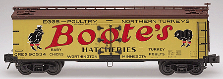 Atlas #7732 Boote's Hatcheries 40' Woodside Reefer Car (2-Rail)