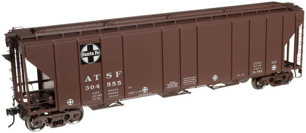 Atlas #6377 Santa Fe PS-4427 Low Side Covered Hopper (3-Rail)