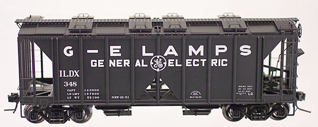 Atlas #8369 G-E Lamps 70 Ton Covered Hopper Car (3-Rail)