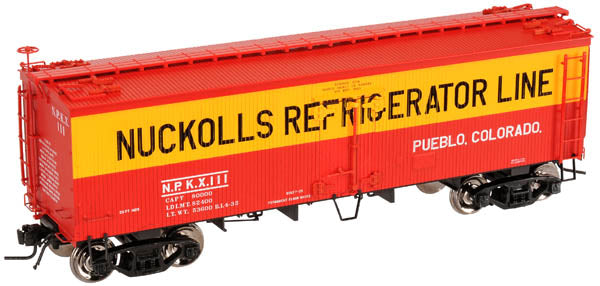 Atlas #8063 Nuckrolls Refrigerator Line 36' Wood Reefer Car (3-Rail)
