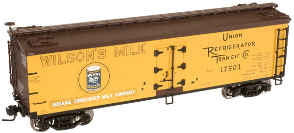 Atlas #8199 Wilson's Milk 40' Woodside Reefer Car (3-Rail)