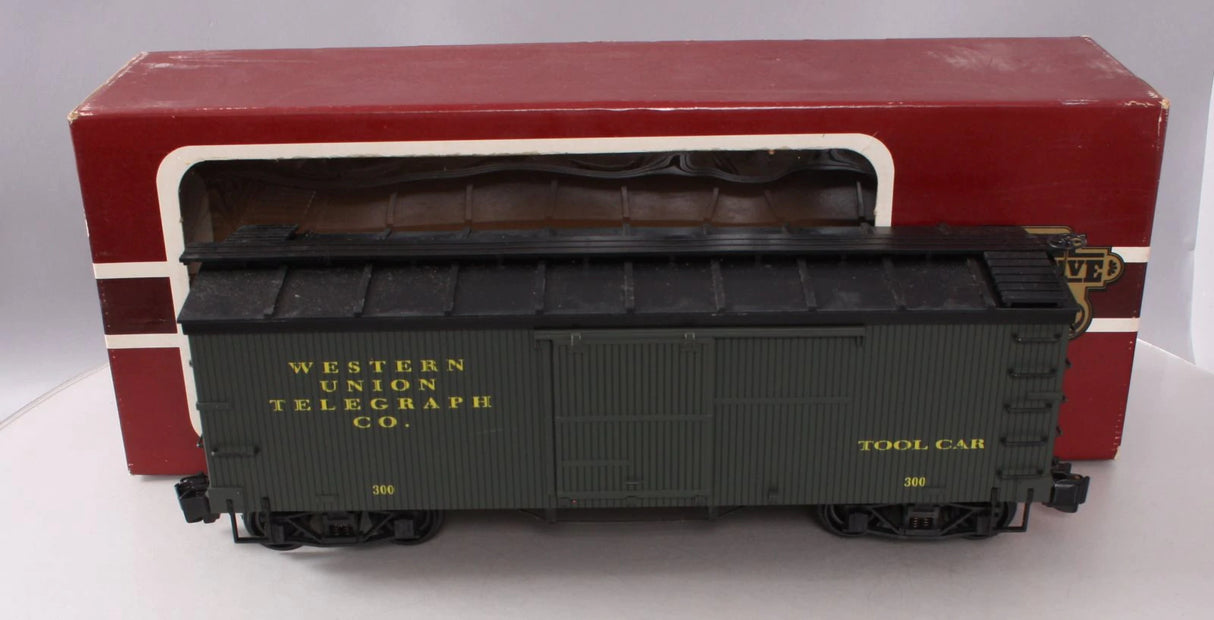 Delton 300 G Scale Western Union Telegraph Co. Tool Car #300