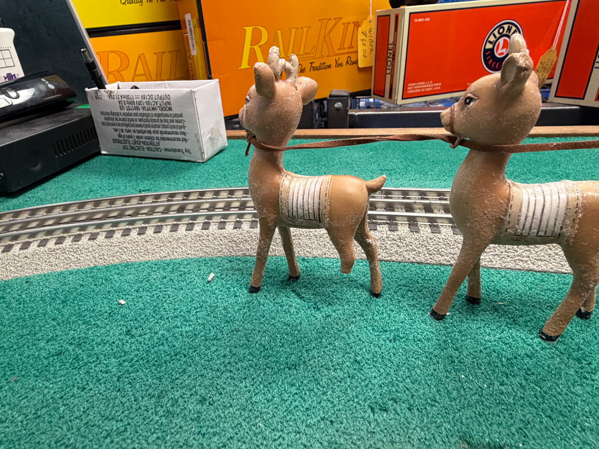 Whimsical Santa and Reindeer