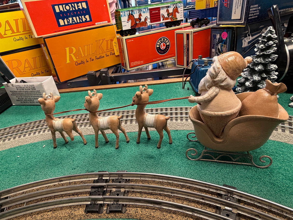 Whimsical Santa and Reindeer