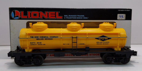 Lionel 6-16112 O Gauge Dow Chemical 3-Dome Tank Car