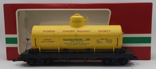 LGB 4080 GR G Scale Florida Garden Railways 1996 Tank Car - Yellow