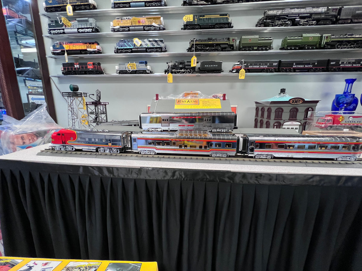 RailKing Scale F-3 R-T-R Deluxe Passenger Train Set w/Proto-Sound Chrome Set