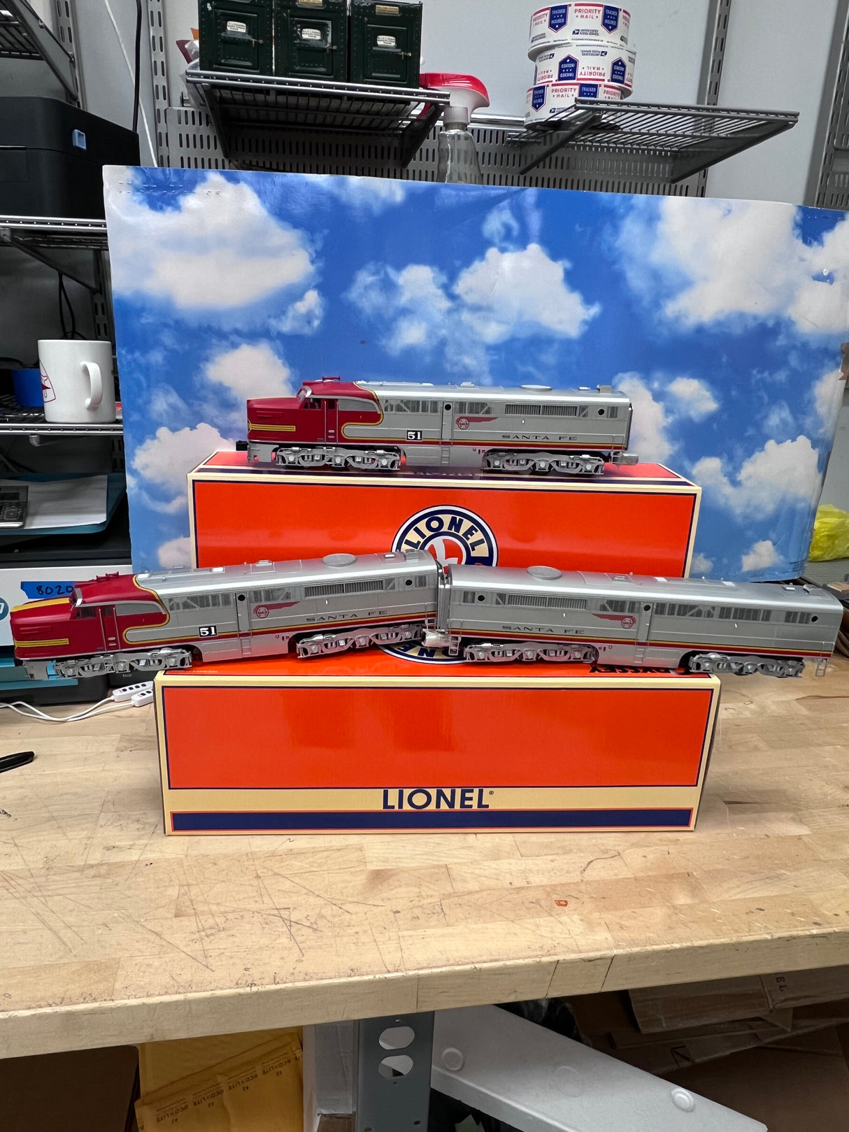 Lionel Santa Fe TMCC ALCo PA Diesel A-A (PWR & DMY A #51 w/ Santa Fe ALCo PB B-unit