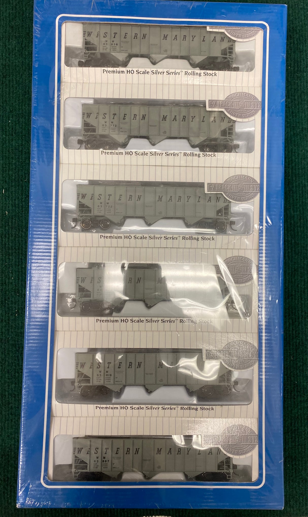 Bachmann HO Western Maryland Three Bay Hopper Six Car Set
