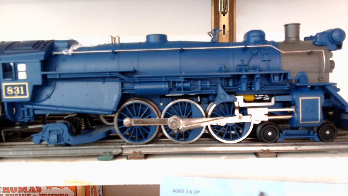 MTH RailKing: PS2.0 Blue Comet Steam Engine BCR Installed 5 Car Set