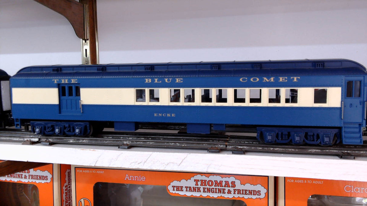 MTH RailKing: PS2.0 Blue Comet Steam Engine BCR Installed 5 Car Set
