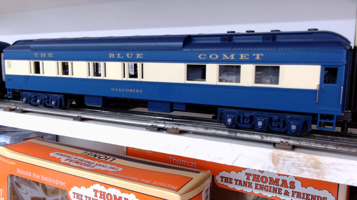 MTH RailKing: PS2.0 Blue Comet Steam Engine BCR Installed 5 Car Set