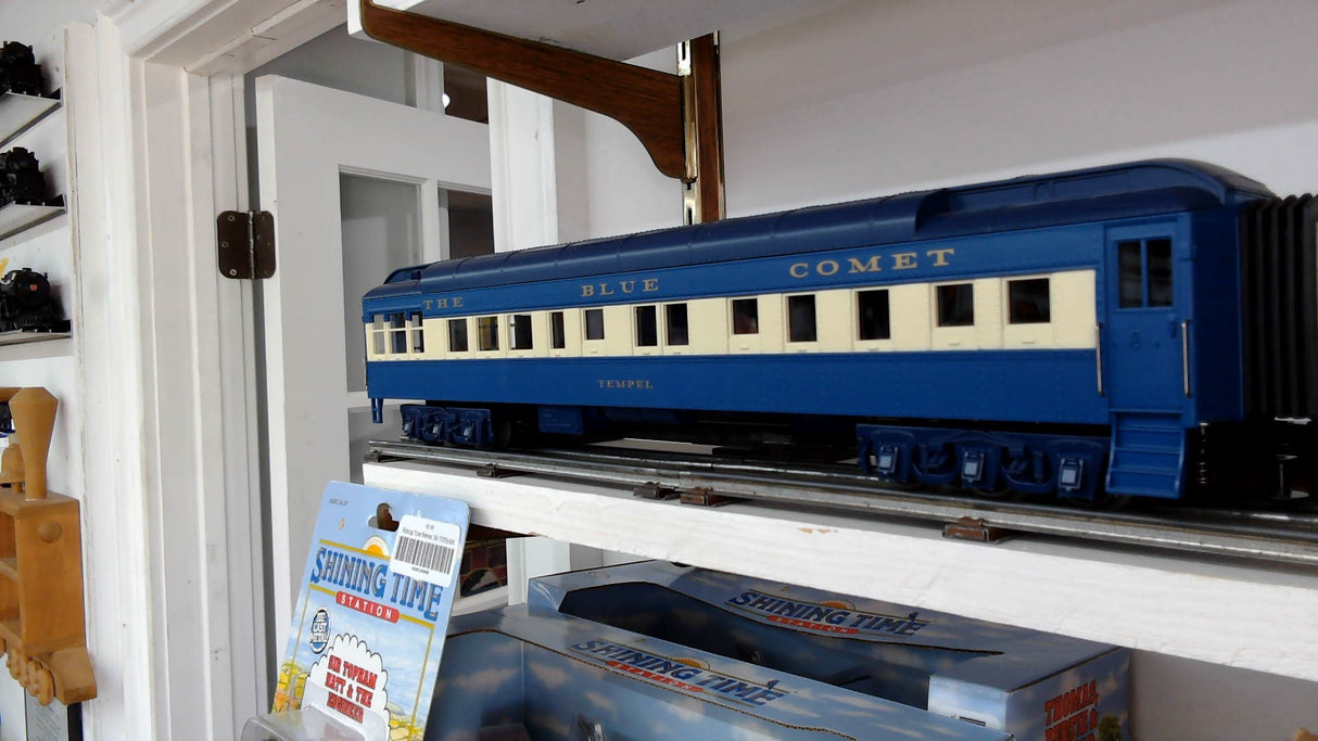 MTH RailKing: PS2.0 Blue Comet Steam Engine BCR Installed 5 Car Set