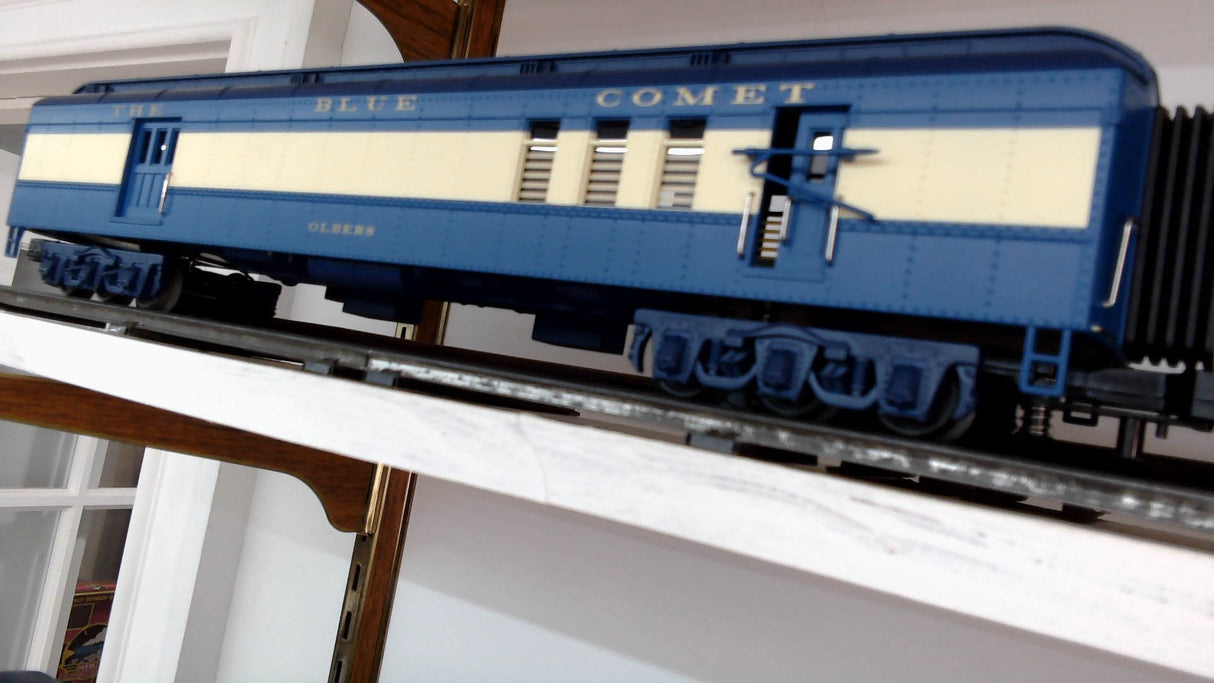 MTH RailKing: PS2.0 Blue Comet Steam Engine BCR Installed 5 Car Set