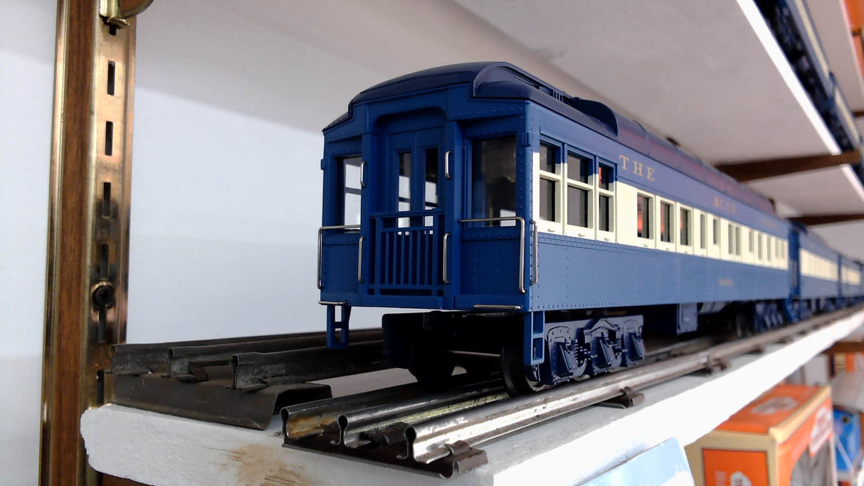 MTH RailKing: PS2.0 Blue Comet Steam Engine BCR Installed 5 Car Set