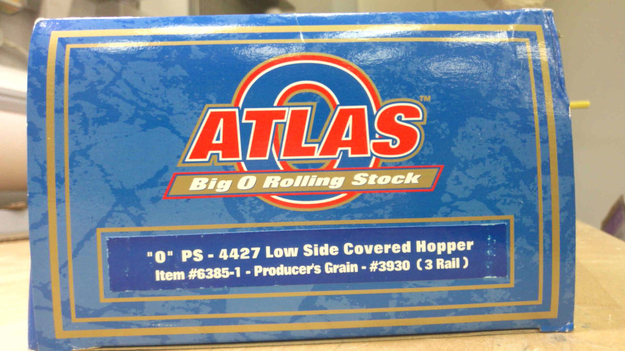 ATLAS O Item#6385-1 3 Rail 4427 LOW SIDE HOPPER PRODUCERS GRAIN RD#3930 NEW