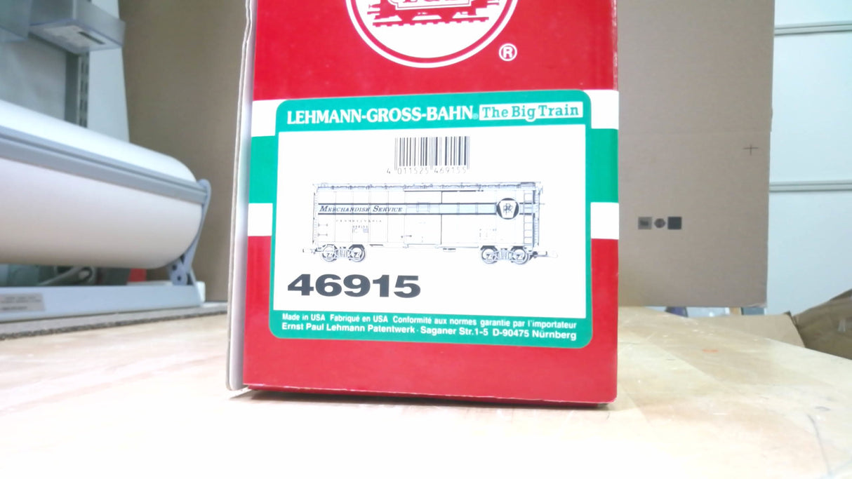 LGB 46915 PRR Merchandise Service Brown Metal Box Car