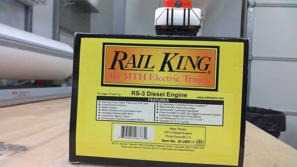 RailKing New Haven O Gauge RailKing RS-3 Diesel Engine - With Proto-Sound 2.0 30-2897-1
