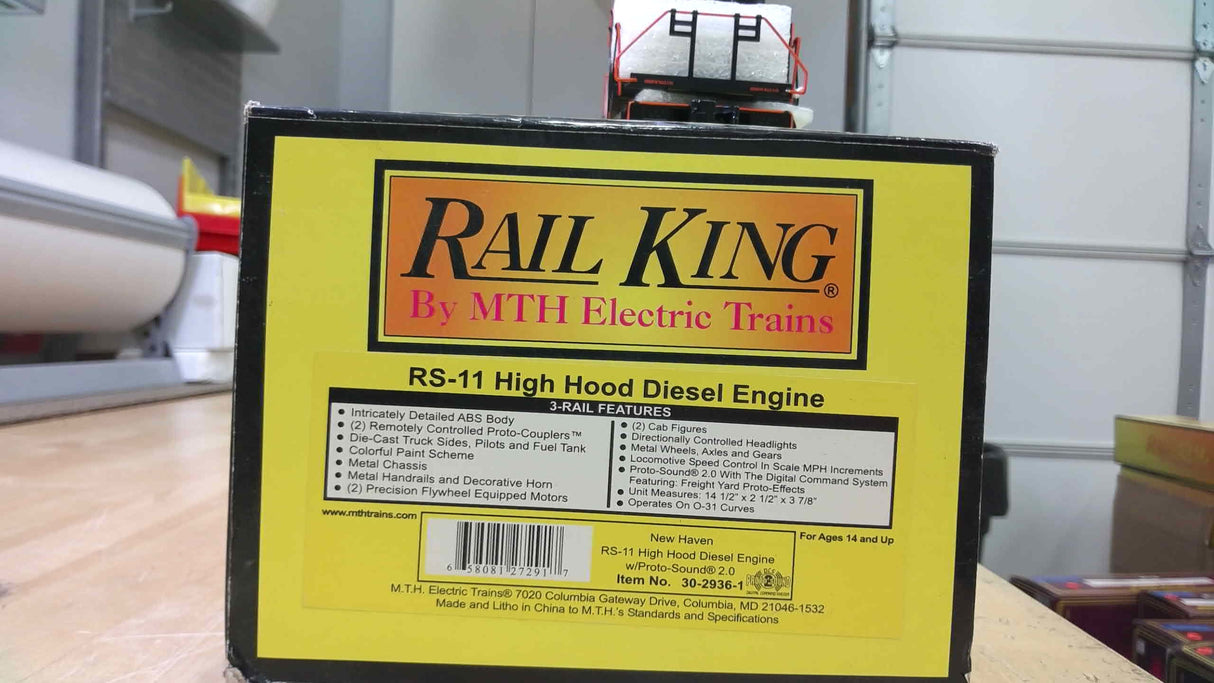 New Haven O Gauge RailKing RS-11 High Hood Diesel Engine w/Proto-Sound 2.0 30-2936-1