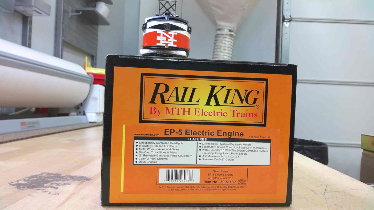 New Haven O Gauge RailKing EP-5 Electric Engine With Proto-Sound 2.0 30-5113-1